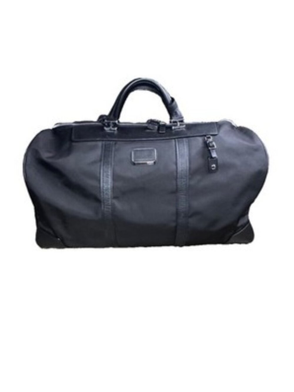 Tumi Astor San Remo Duffel Bag in Black Ballistic Nylon And Leather Trim